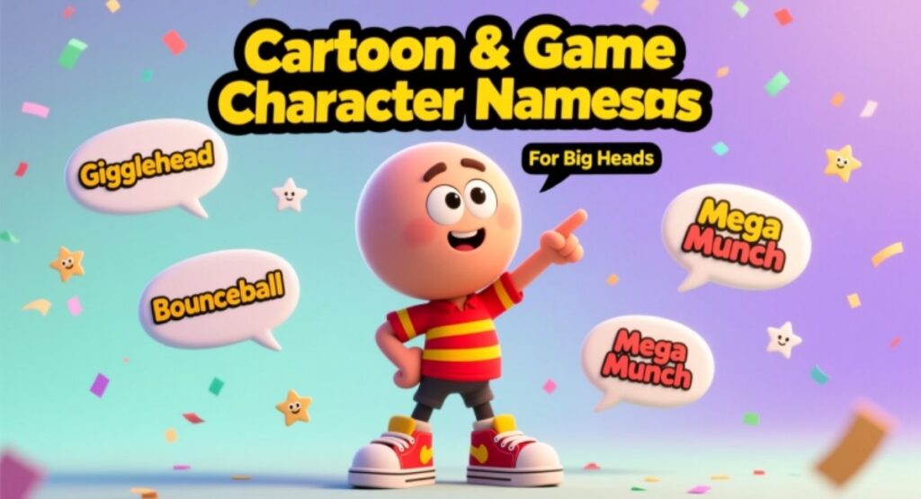 Cartoon & Game Character Names For Big Heads