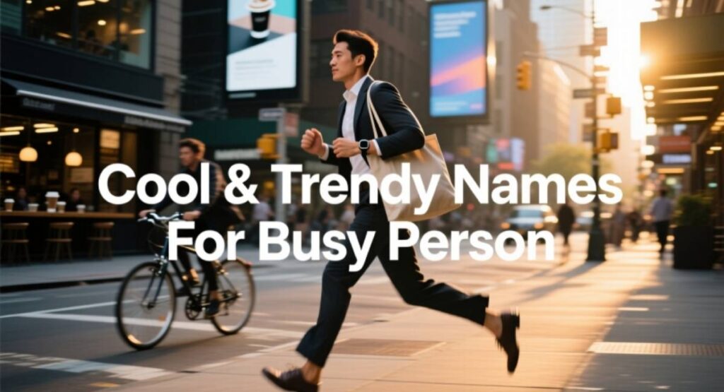 Cool & Trendy Names For Busy Person