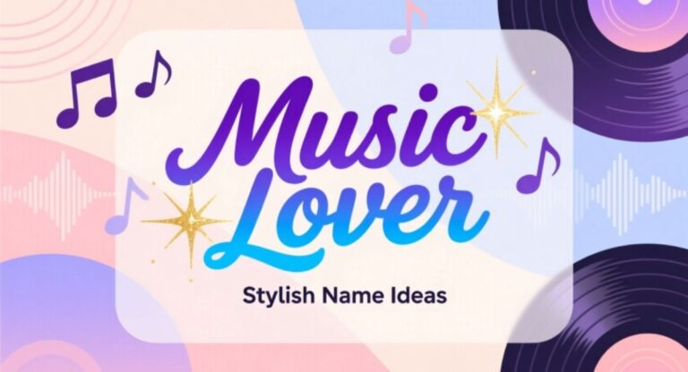 Music Lover Stylish Name Ideas: Unique, Cool & Catchy Names for You