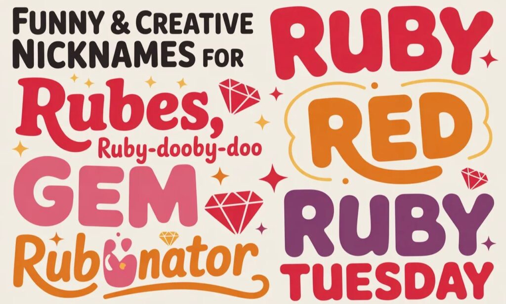 Funny & Creative Nicknames for Ruby