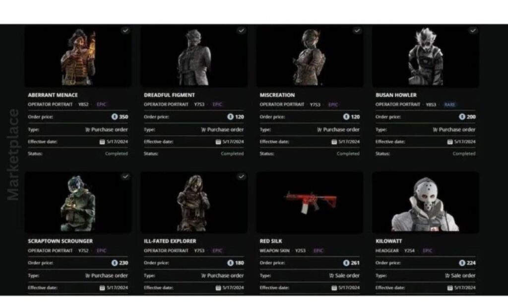 Types of Items You Can Buy and Sell